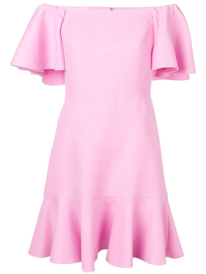 Valentino Frilled Mini Dress - Pink