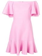 Valentino Frilled Mini Dress - Pink