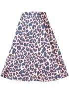 Calvin Klein 205w39nyc Leopard Print Full Skirt - Blue