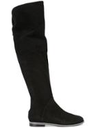 Le Silla Flat Over The Knee Boots - Black