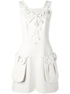 Fendi - Appliqué Flower Dress - Women - Lamb Skin/polyamide/spandex/elastane/viscose - 40, Women's, Nude/neutrals, Lamb Skin/polyamide/spandex/elastane/viscose