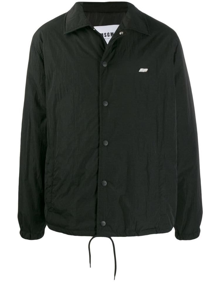 Msgm Overshirt Patch Jacket - Black