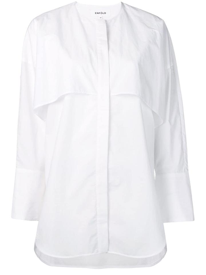 Enföld Ruffle Detail Shirt - White
