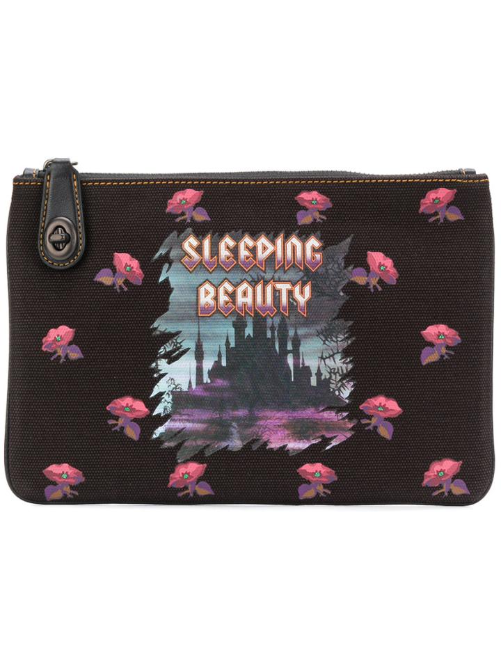 Coach Sleeping Beauty Top Zip Clutch - Black