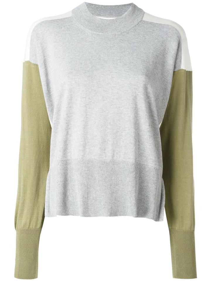 Mm6 Maison Margiela Ribbed Detail Jumper, Women's, Size: Medium, Grey, Cotton