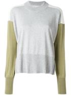 Mm6 Maison Margiela Ribbed Detail Jumper, Women's, Size: Medium, Grey, Cotton