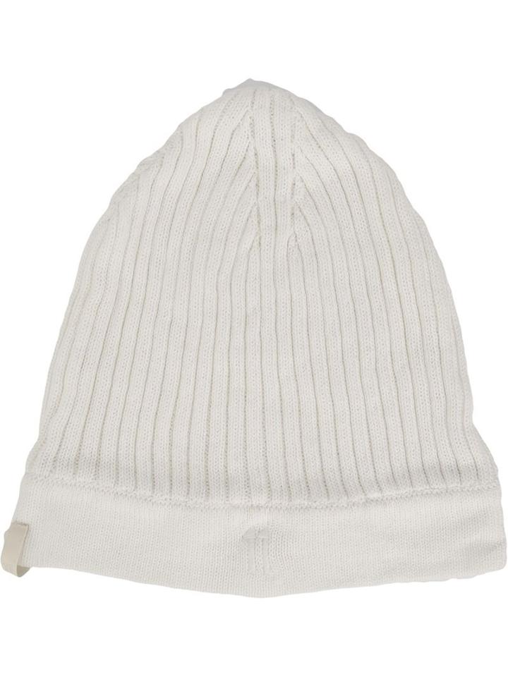 11 By Boris Bidjan Saberi Logo Embroidered Ribbed Beanie, Adult Unisex, White, Cotton