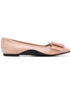 Tod's Ballerinas With A Bow Detail - Pink