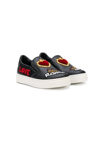 Am66 Teen Patchwork Sneakers - Black
