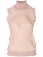 Theory Bias Turtleneck Top - Pink & Purple