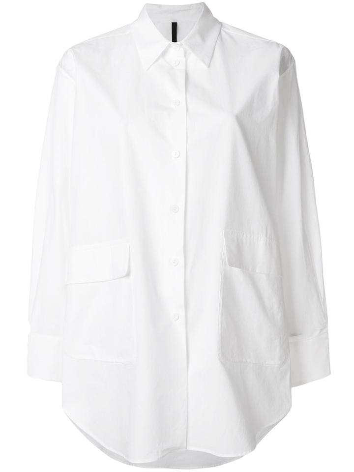 Sara Lanzi Oversize Long Sleeve Shirt - White