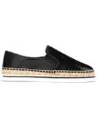 Jimmy Choo Dawn Espadrilles, Women's, Size: 39, Black, Rubber/satin Ribbon/leather