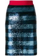 Pinko Sequin Embellished Skirt - Blue