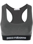 Paco Rabanne Logo Crop Top - Grey