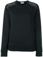 Mugler Studded Shoulder Sweatshirt - Black