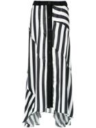 Amir Slama Striped Silk Dress - Black