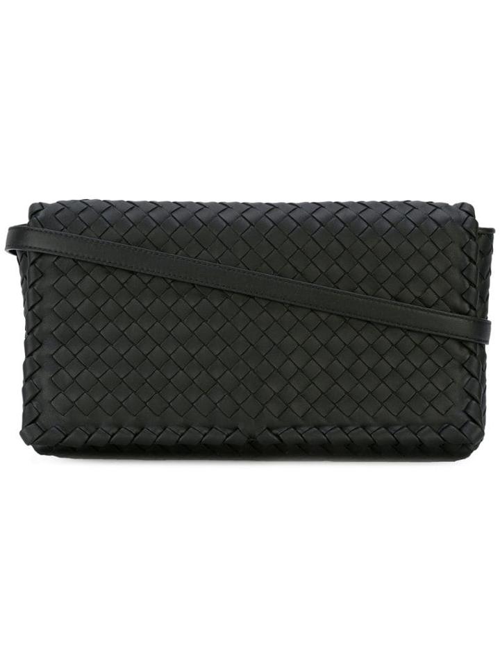 Bottega Veneta Nero Intrecciato Nappa Clutch - Black