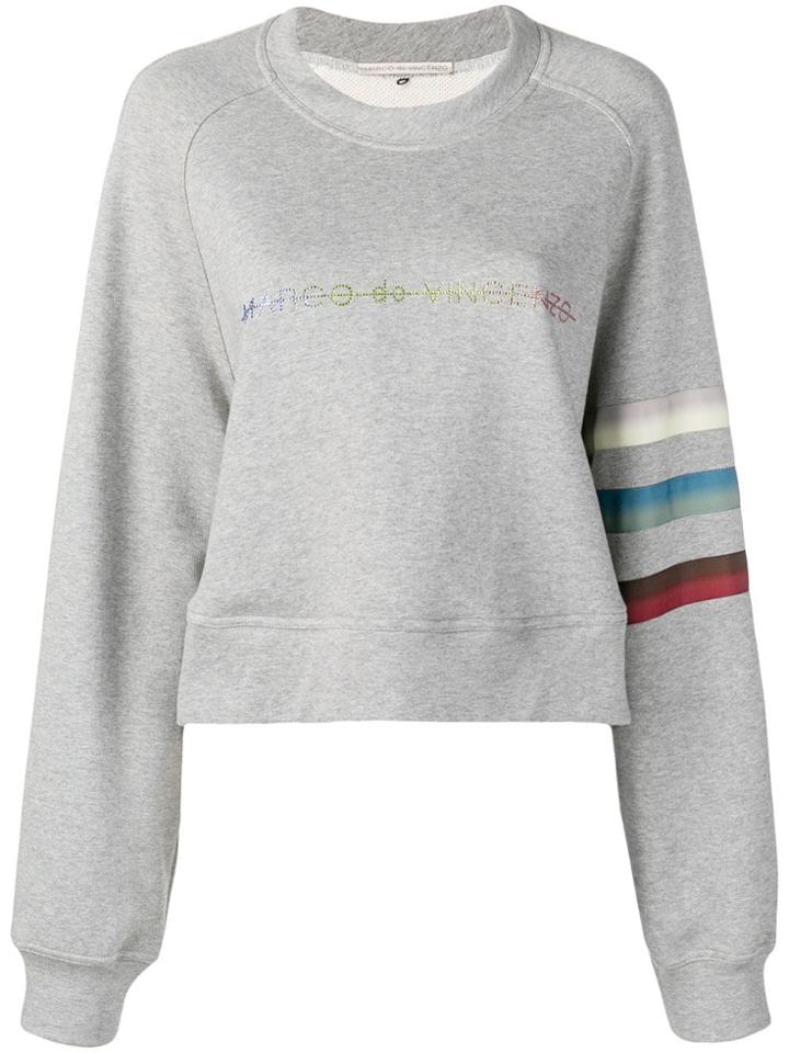Marco De Vincenzo Plisse Back Sweatshirt - Grey