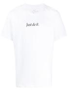 Nike Embroidered 'just Do It' T-shirt - White