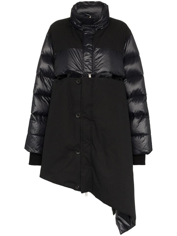 Unravel Project Unravel Coat Ls Pffr Zip Up W Asym Cut W - Black