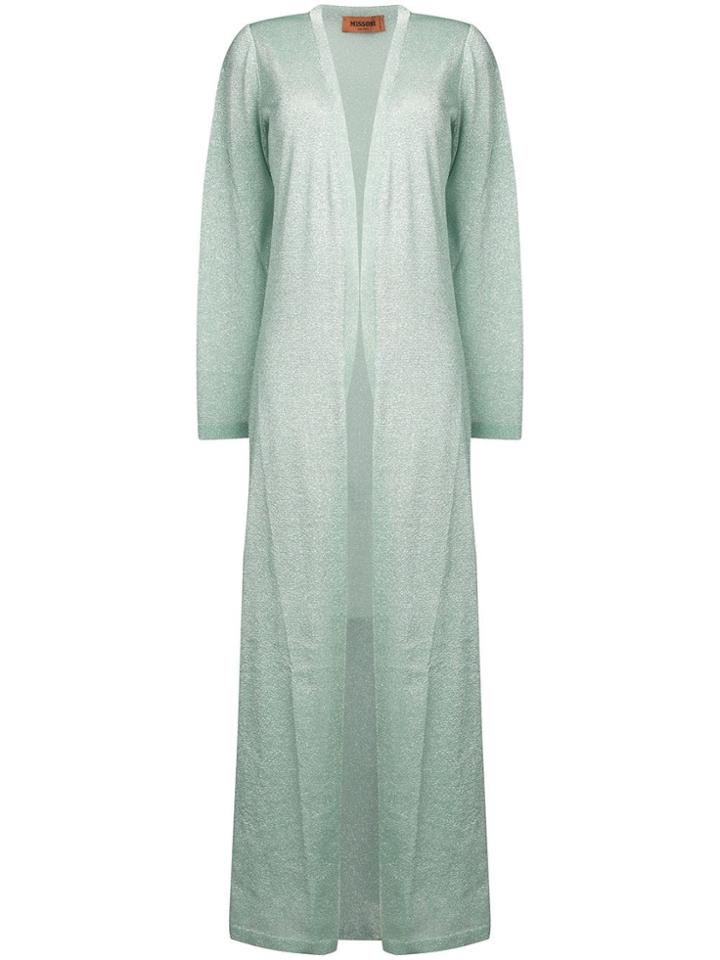 Missoni Long Metallic Cardigan - Blue