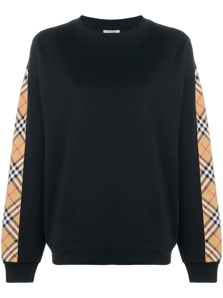 Burberry Vintage Check Detail Sweater - Black