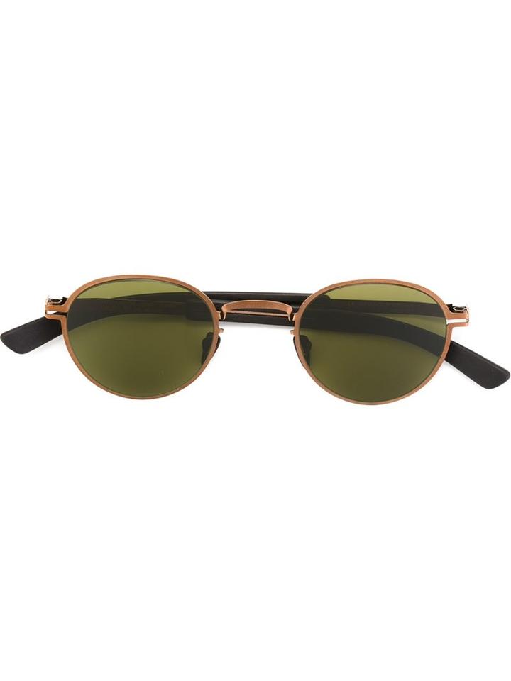 Mykita - 'quince' Sunglasses - Unisex - Titanium - One Size, Brown, Titanium
