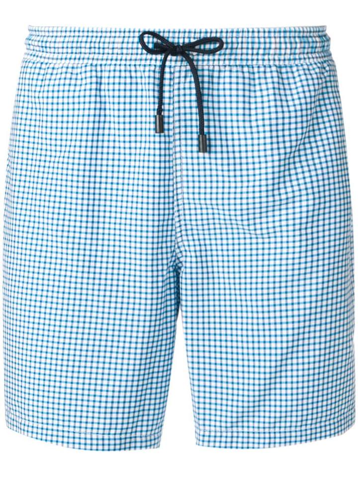 Fay Check Swim Shorts - Blue