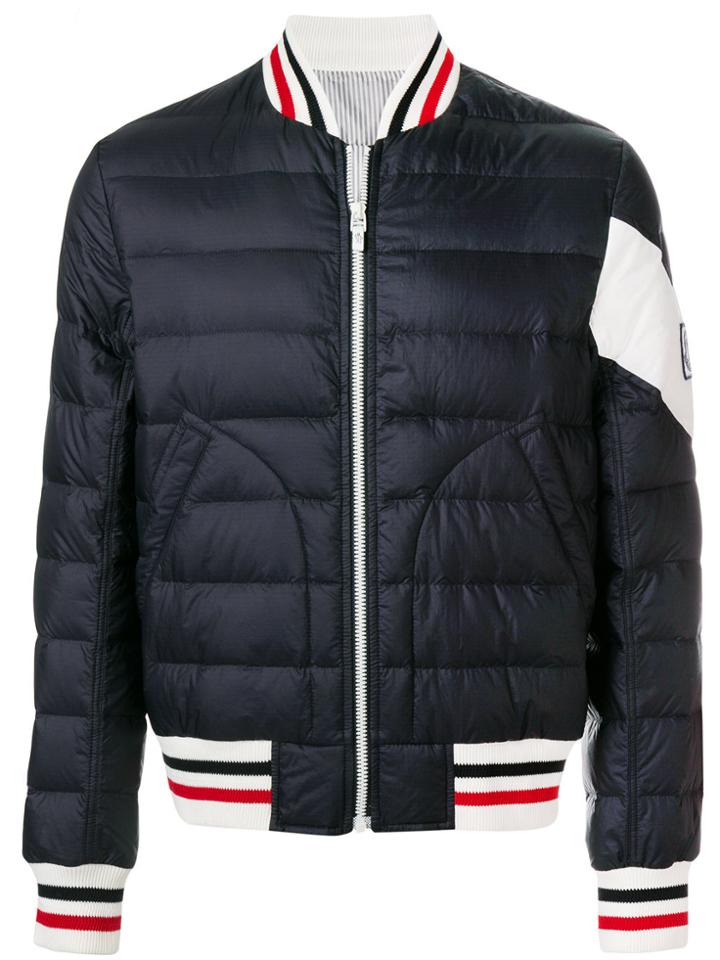 Moncler Gamme Bleu Striped Detail Padded Jacket - Blue