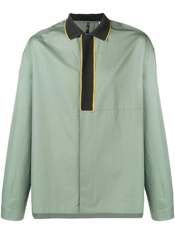 Oamc Ribbed Collar Shirt - Green