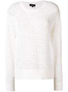 Theory Open-knit Jumper - White