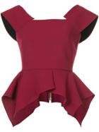 Roland Mouret Fitted Merley Top - Red