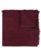 Ann Demeulemeester Frayed Scarf, Men's, Red, Acetate/cashmere