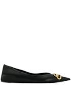 Balenciaga Knife Bb Motif Ballerina Shoes - Black