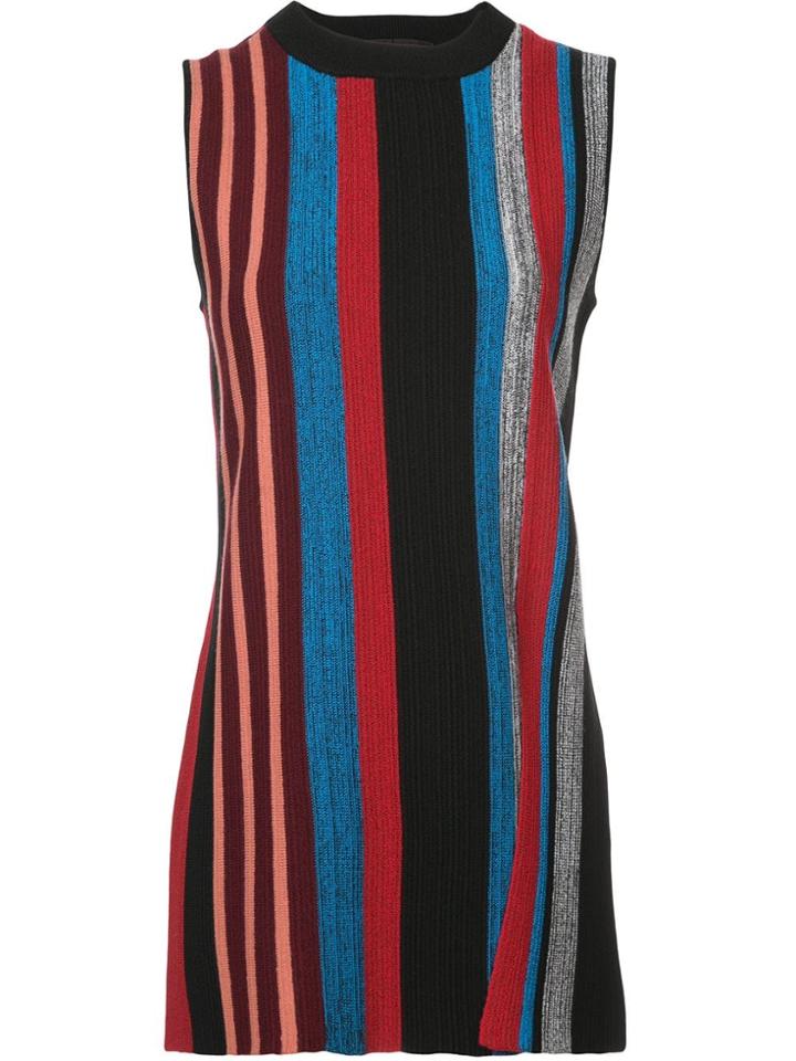 Proenza Schouler Striped Longline Sweater Vest - Black