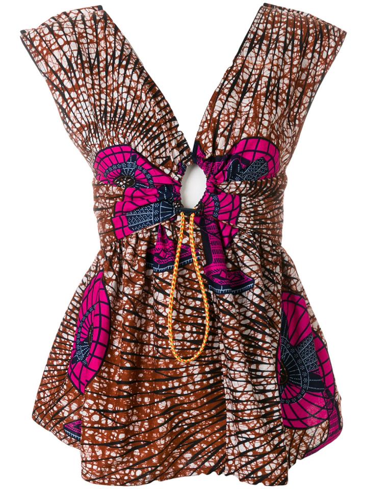 Stella Mccartney Printed V-neck Blouse - Multicolour