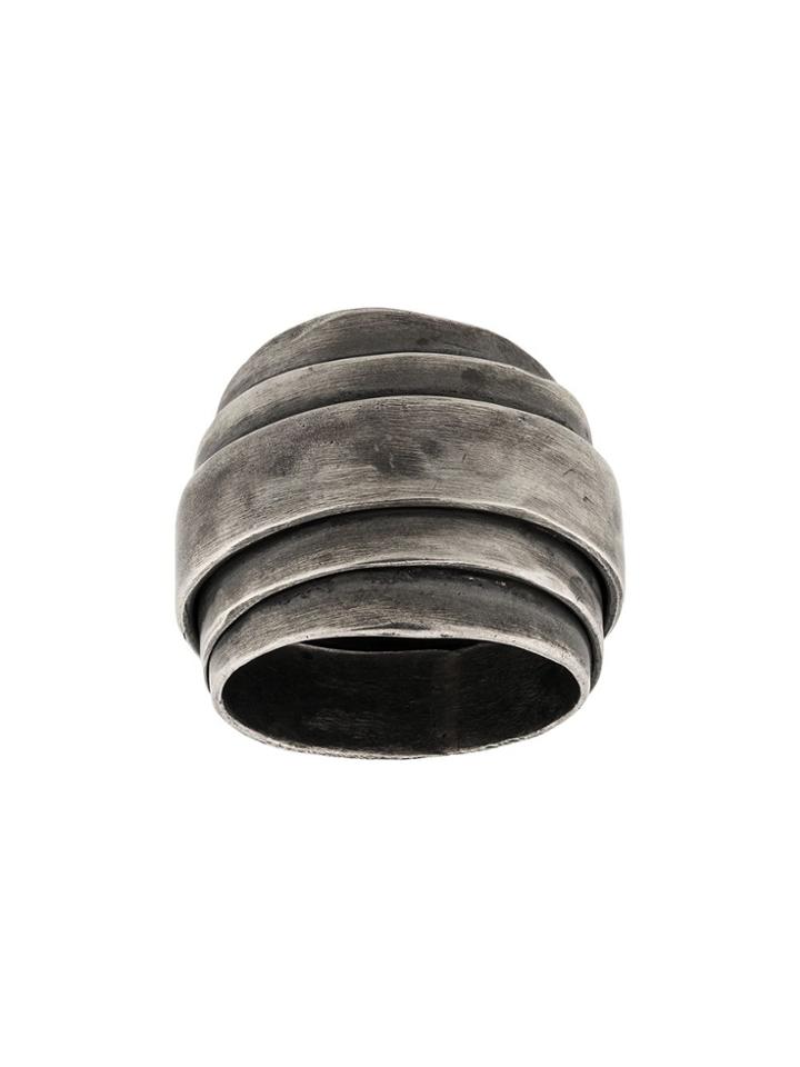 Goti Stacked Long Ring - Silver