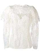 Lanvin Floral Lace Blouse
