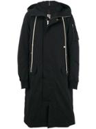 Rick Owens Drkshdw Oversized Hooded Parka Jacket - Black