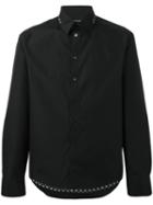 Alexander Mcqueen Piped Trim Shirt, Men's, Size: 38, Black, Cotton