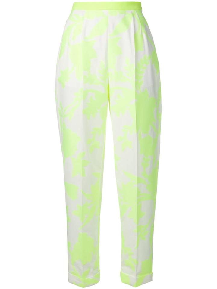 Delpozo Classic Floral Tapered Trousers - White