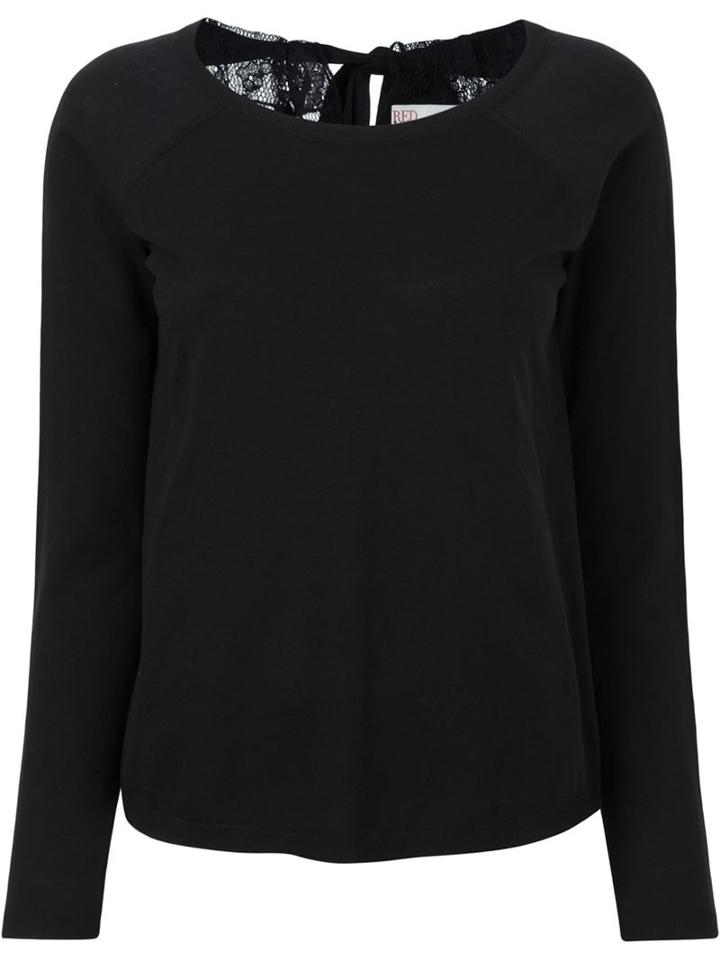 Red Valentino Lace Back Sweater