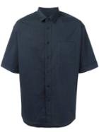 Plac - Shortsleeved Chest Pocket Shirt - Men - Cotton/polyurethane - L, Blue, Cotton/polyurethane