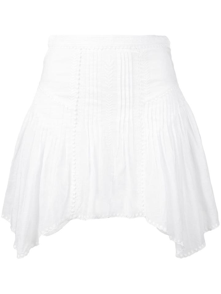 Isabel Marant Étoile Asymmetric Pleated Skirt - White