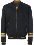 Dolce & Gabbana Metallic Stripped Bomber - Blue