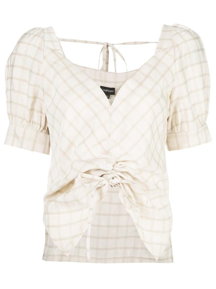 Callipygian Sweetheart Cinched Top - Brown