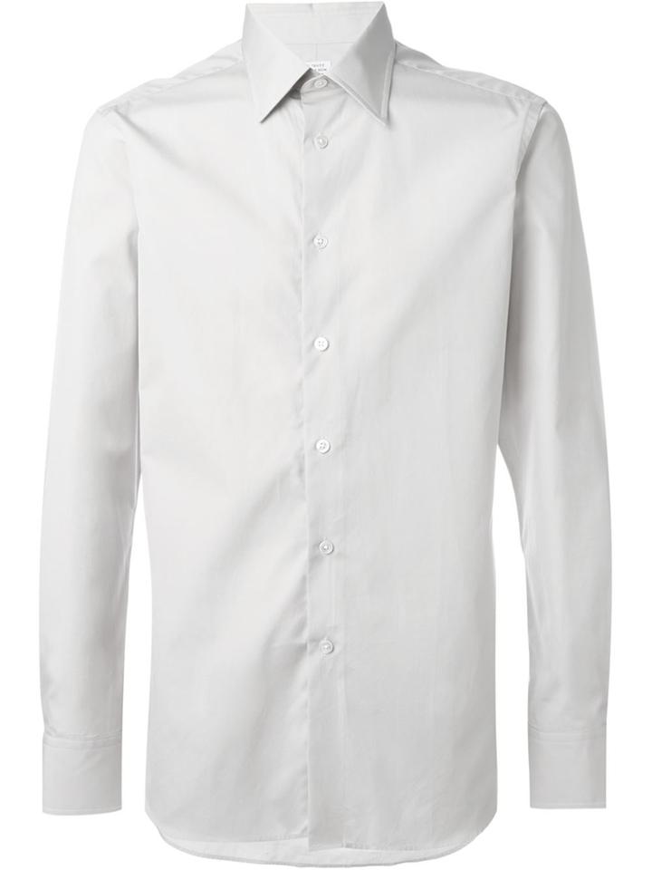 E. Tautz Cutaway Collar Shirt - Nude & Neutrals