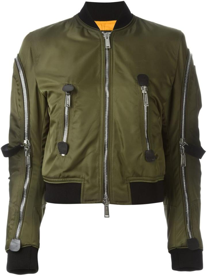 Dsquared2 Strap Detail Aviator Jacket