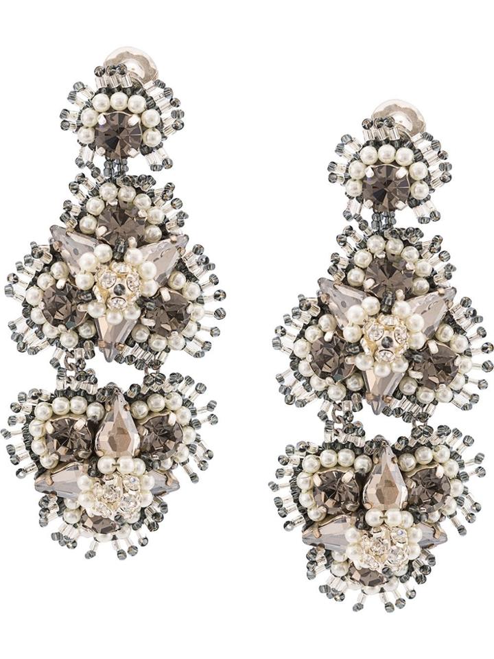 Mignonne Gavigan Floral Drop Earrings - Metallic
