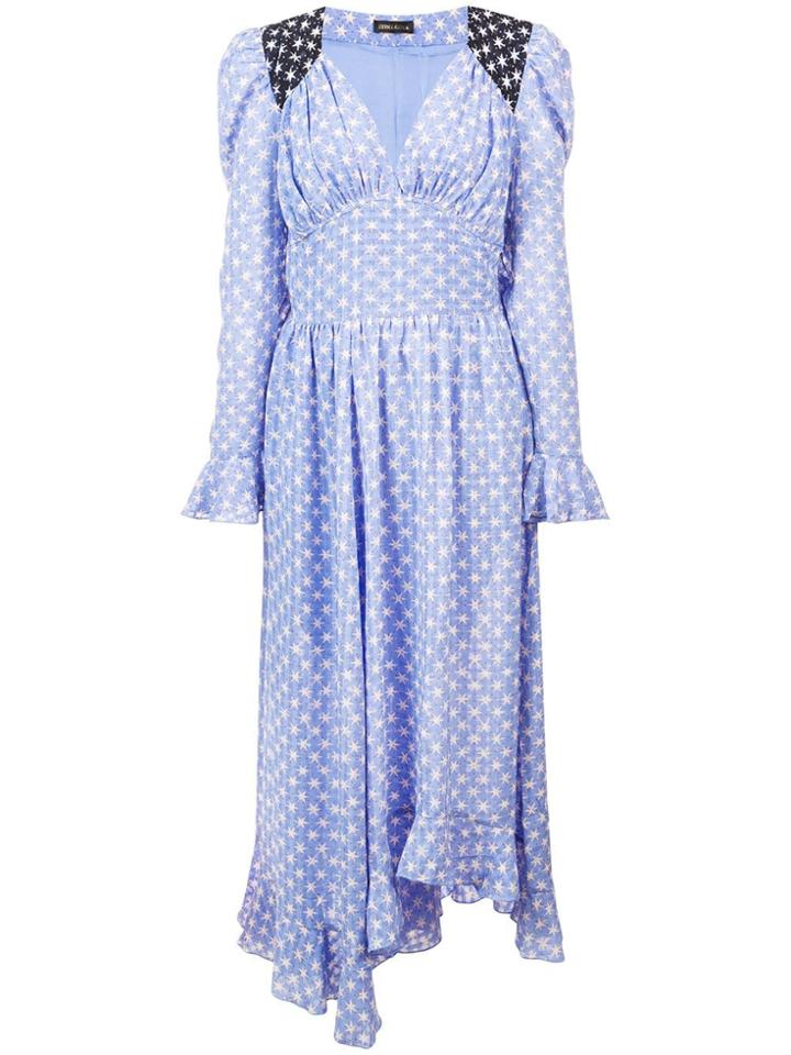 Stine Goya Asymmetric Print Dress - Blue